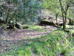 
Rhyswg Fawr, Iron panels and foundations, Cwmcarn, April 2009